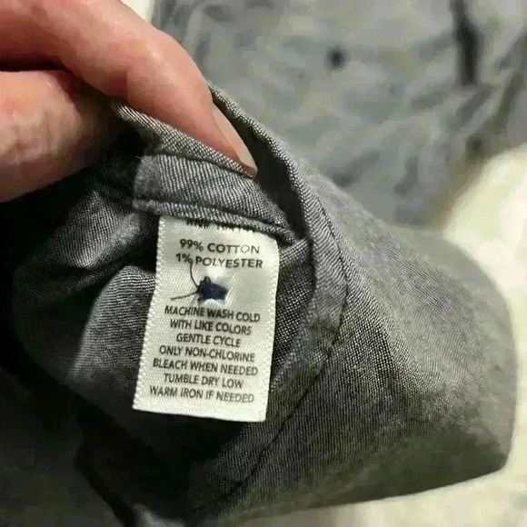 Field &‎ Stream gray cotton shirt dress with tie waist. Women’s size medium - Picture 9 of 10